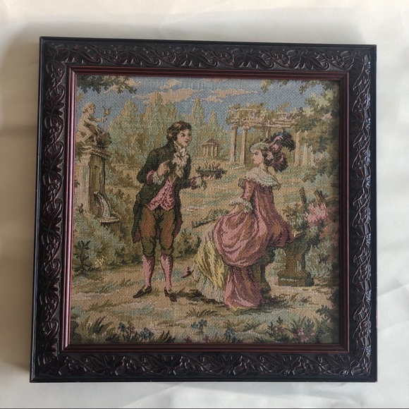 Vintage Framed Tapestry - Picture 3 of 4